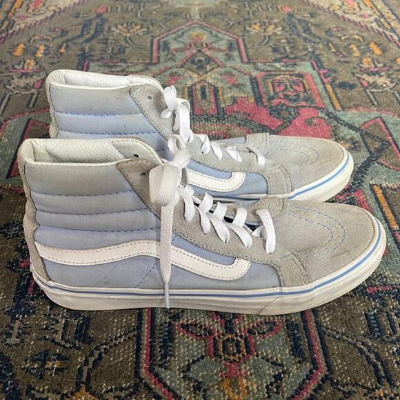 VANS Sk8-Hi hi top suede canvas skateboard skater sneakers Sz 8 - Picture 1 of 8